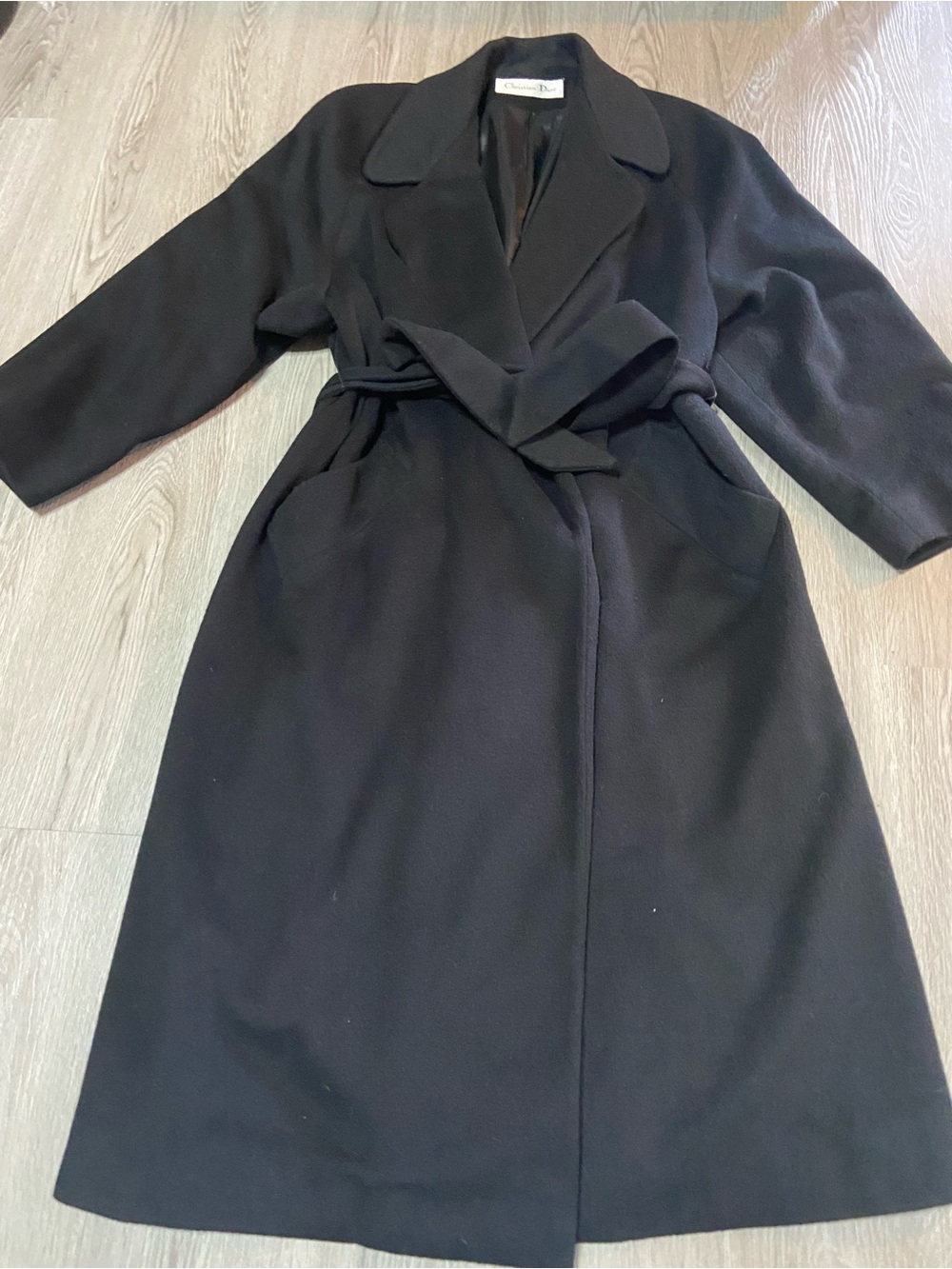 Christian Dior Vintage 80s/90s Wool Wrap Trench Coat